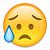 crying with a sad puppy dog face emoji