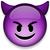 purple mischevious devil emoji