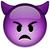 purple angry devil emoji