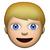boy with blonde hair and blue eyes emoji