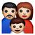 family of mom dad and son emoji