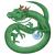 green dragon in a swirl  emoji