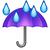 umbrella with rain  emoji