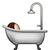 bathtub with person inside emoji