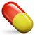 red and yellow pill emoji