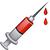 syringe with blood dripping emoji