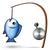 fish caught on fishing line emoji