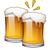 two beer mugs cheers emoji